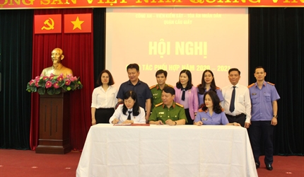 ​Hội nghị công tác phối hợp liên ngành Công an - Viện kiểm sát - Tòa án...